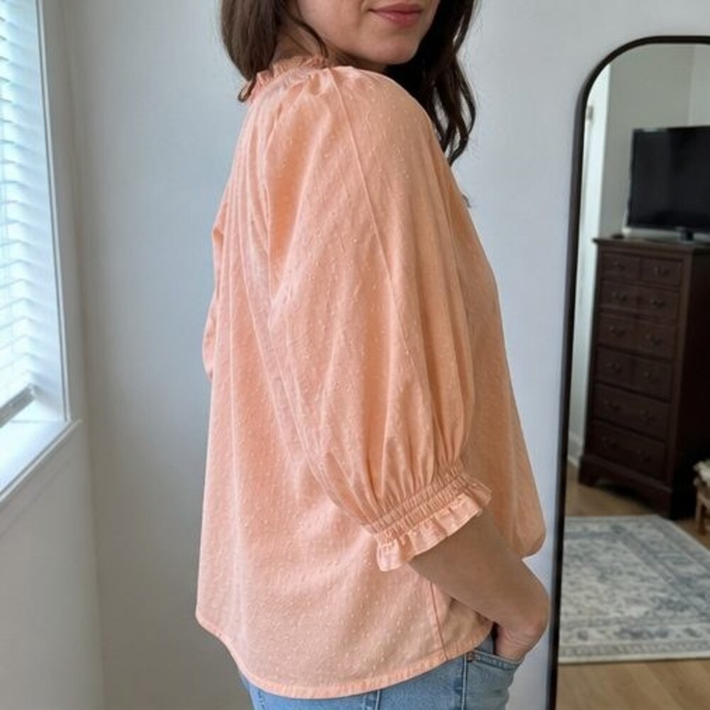 Teal Ruffle Blouse - Picture 3 of 6
